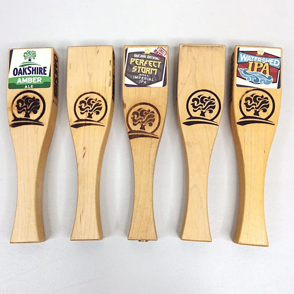 Lot of 5 Oakshire‎ Beer Tap Handles Amber Ale Watershed IPA Line Dry Rye Winter